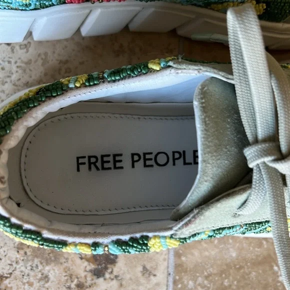 Free People Floral Beaded Platform Sneakers - Picture 7 of 12